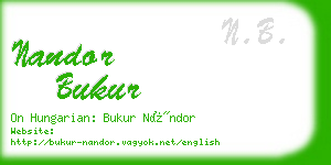 nandor bukur business card